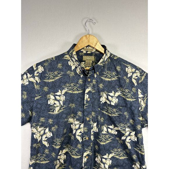 Mens Natural Issue vintage Hawaiian shirt floral palm tree short sleeve large ￼ - Picture 3 of 7